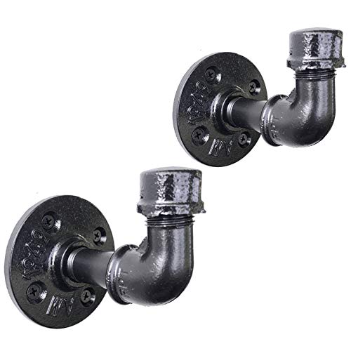 Rustikales Bauernhaus-Handtuchhaken-Set, industrielle Kleiderhaken, Deko-Kit, hochwertige schwarze E-beschichtete Eisenrohre, Vintage-Stil, Wandmontage, Steampunk-Stil, inklusive aller Hardware Rustikales Bauernhaus-Handtuchhaken-Set, industrielle Kleiderhaken, Deko-Kit, hochwertige schwarze E-beschichtete Eisenrohre, Vintage-Stil, Wandmontage, Steampunk-Stil, inklusive aller Hardware von SoHaBa