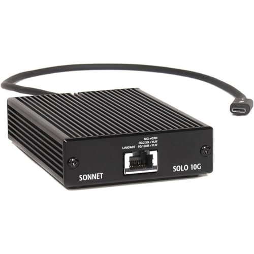 Sonnet Solo 10 G Thunderbolt 3 Auf Ethernet Adapter 10 Gbase,Schwarz von SoNNeT