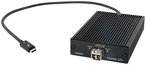 Sonnet Solo10G SFP+ Thunderbolt 3 zu 10Gb Ethernet Adapter mit 10GBASE-SR Transceiver | Kompatibel mit Mac, Windows, Linux, iPad Pro M-Serie | Für kreative Profis & High-Speed-Netzwerke von SoNNeT