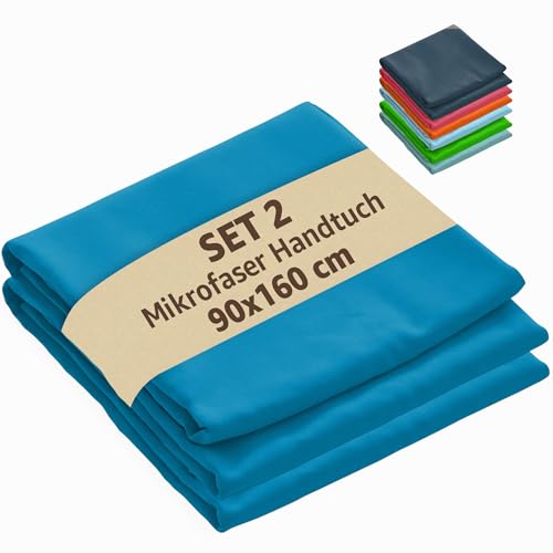SoNiT home decor - Mikrofasertuch - Strandtuch ultraleicht - schnell trocknend - ideal für Strand, Sport und Reisen - 90 x 160 cm - (2 Stück Marineblau, 90 x 160 cm) von SoNiT home decor