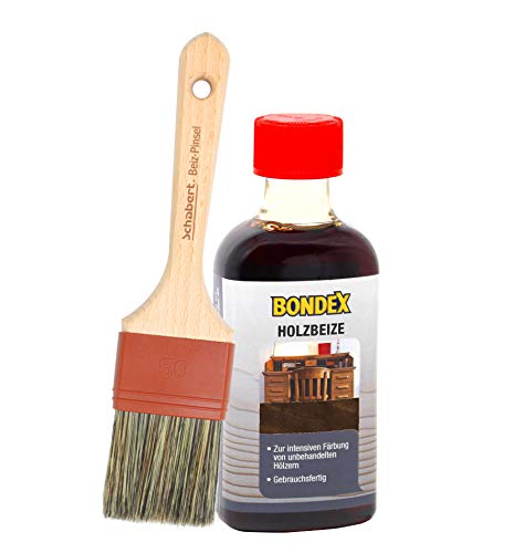 Bondex Holzbeize inkl. Beizpinsel (nussbaum dunkel) von SoPo