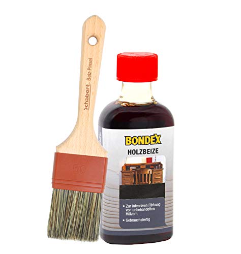 Bondex Holzbeize inkl. Beizpinsel (schwarz) von SoPo