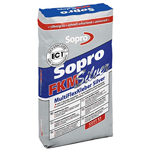 Sopro FKM® Silver 600 - schnell erhärtender, Multifunktions Flexkleber | silbergrau | für Innen und Außen geeignet (5 kg) von SoPro