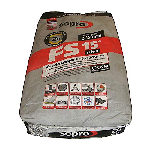 Sopro FS 15® plus 550 - selbstnivellierende, pumpfähige, schnell erhärtende Universalspachtelmasse | 25 kg/Sack von SoPro