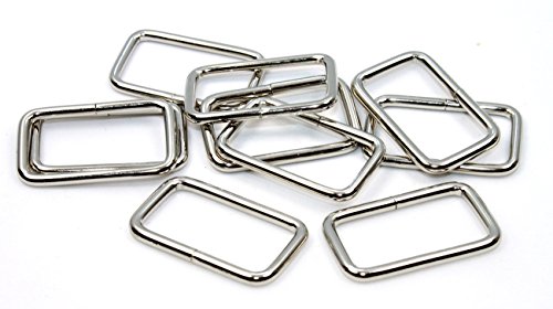 10x Vierkantringe, Verbindungsringe, Durchzug 30mm Nickel von SoSt-Shop