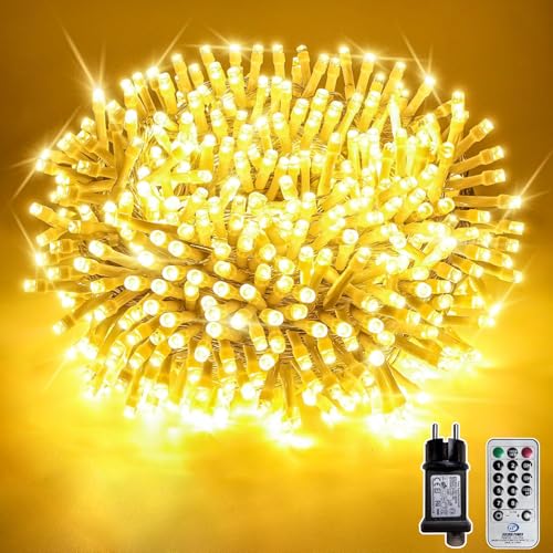 Soagrc Lichterkette Außen 400LED 40M Warmweiß IP44 Wasserdicht Strombetrieben, Outdoor Lichterkette mit Fernbedienung 8 Modi Timer für Garten Balkon Weihnachten Hochzeit Party Soagrc Lichterkette Außen 400LED 40M Warmweiß IP44 Wasserdicht Strombetrieben, Outdoor Lichterkette mit Fernbedienung 8 Modi Timer für Garten Balkon Weihnachten Hochzeit Party von Soagrc