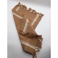 Set - 2 Tischsets + Servietten Handgewebt Aus Reiner Baumwolle Mit Pflanzenfarben von SoanCottons