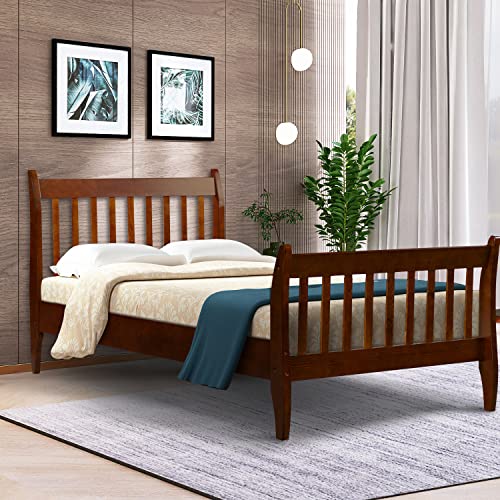 SoarFlash Massivholzbettgestell für Einzelbett – mit Kopfteil, Fußteil und Lattenuntergestell, ideal für Kinder, Jugendliche und Erwachsene, Braun SoarFlash Massivholzbettgestell für Einzelbett – mit Kopfteil, Fußteil und Lattenuntergestell, ideal für Kinder, Jugendliche und Erwachsene, Braun von SoarFlash