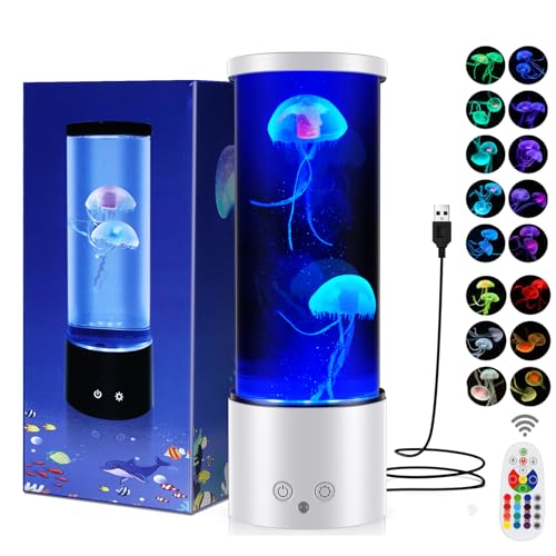 Soarling Quallenlampe LED mit 17 Farben, 4 Lichtmodi, Aquarium für Kinder und Erwachsene, Stimmungslicht für Entspannung und Wohndekoration - Schwarz von Soarling