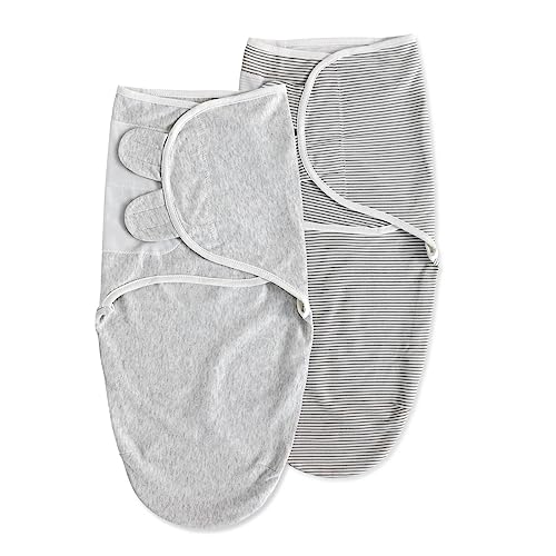 Soarwg Kids Pucksack Baby 0–3 Monate Baby Schlafsäcke für Neugeborenen Kleinkinder Oeko-tex100 Swaddle Decke Pucktuch Babyschlafsack Wickeltuch für Säuglinge Unisex 2er Pack (Hellgrau) von Soarwg Kids