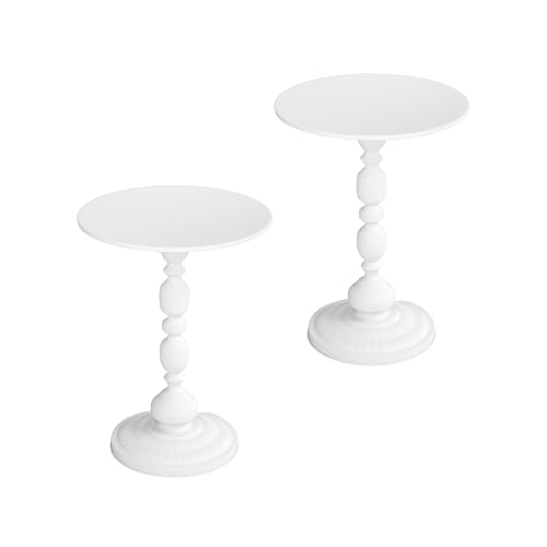 Soayone Couchtisch Rund 2er Set Kleiner Beistelltisch Weiss Nachttisch Metall Beistelltische fürs Wohnzimmer Soayone Couchtisch Rund 2er Set Kleiner Beistelltisch Weiss Nachttisch Metall Beistelltische fürs Wohnzimmer von Soayone