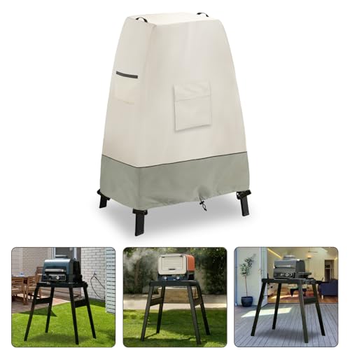 Sobana Wasserdichte Abdeckung für Ninja Outdoor-Pizzaofen OO101 auf seinem Ständer, robuste 600D-Abdeckung für Ninja Smoker Grill OG701/OG751, Woodfire Pro XL Outdoor Grill OG951 (Beige) von Sobana