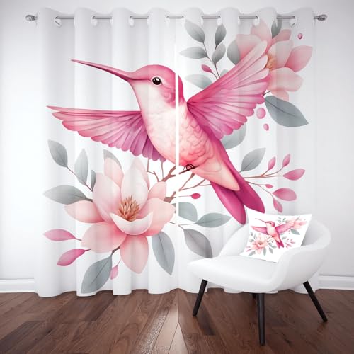 Sobhdga Outdoor Vorhang Kolibri Blumen Vorhänge Sonnenschutz Balkon, Floral Pflanzen Vorhang Blickdicht, Frühling Natur Gardinen mit Ösen, für Wohnzimmer Schlafzimmer 2er Set 245x150 Sobhdga Outdoor Vorhang Kolibri Blumen Vorhänge Sonnenschutz Balkon, Floral Pflanzen Vorhang Blickdicht, Frühling Natur Gardinen mit Ösen, für Wohnzimmer Schlafzimmer 2er Set 245x150 von Sobhdga