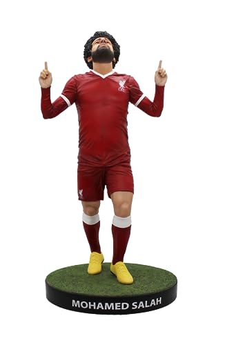 SoccerStarz Football's Finest – Offiziell lizenzierter Liverpool Football Club Mohamed Salah, 60 cm, sehr detailliertes Harz, luxuriöse Fußball-Statue zum Sammeln von SoccerStarz