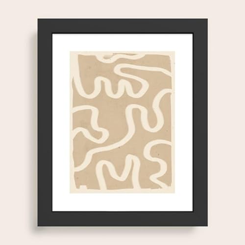 Society6 Organic Flow by Thingdesign Gerahmter Kunstdruck (Modern Black - X-Small 8 x 10-10x12) von Society6