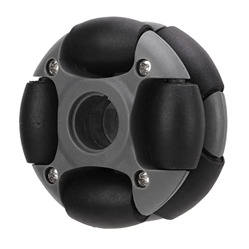 48-mm-Omnidirektionales RadTragfähigkeit 2 kg360° drehbares Nylon-Omnirad mit seitlicher MobilitätSchwarzgraufür den Schienentransport von Socobeta