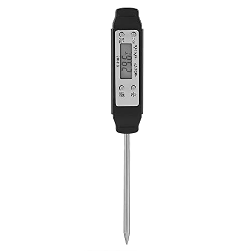 BBQ Thermometer Sofortablesung Kochthermometer ℃ / ℉ Umschaltbares Küchenthermometer Fleischthermometer Digital für Camping im Freien für die Küche(Black) von Socobeta