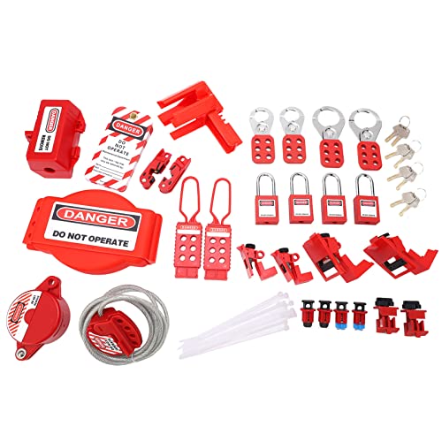 Electrical Lockout Tagout Kit, Circuit Lock Outs Set Hochtemperaturbeständig Nicht verblassend Hochfest Praktisch mit Werkzeugkasten für die Industrie Elektrisches Loto-Kit Sicherheitszubehör Electrical Lockout Tagout Kit, Circuit Lock Outs Set Hochtemperaturbeständig Nicht verblassend Hochfest Praktisch mit Werkzeugkasten für die Industrie Elektrisches Loto-Kit Sicherheitszubehör von Socobeta