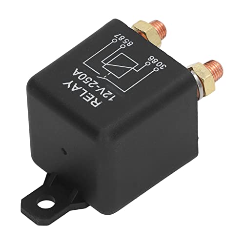 Socobeta Auto-Startrelais, Messingspule, 12 V, 250 A, 4-poliger Auto-Starter-Relaisschalter für Rasenmäher Elektriker Elektrik von Socobeta