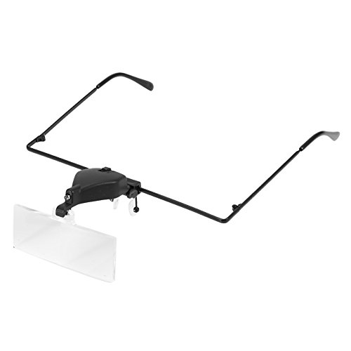 Socobeta Wimpern Verlängerung Lupen Set, 1,5x2,5x3,5 X LED-Lupe Hände Frei Kopf Wimpern Verlängerung Lupe tätowierte Wimpern von Socobeta