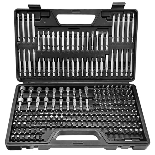 Socpuro 208-teiliges Profi-Schraubendreher-Bit-Set, 6,35 mm Sechskantschaft, Schraubendreher-Bits, Chrom-Vanadium-Stahl-Treiber-Bit-Sicherheits-Bits von Socpuro