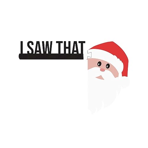 Socueny 1 Stück Ornament „I Saw That Christmas“, Weihnachtsmann, Schneemann, Hut, Tür, Eckdekoration, Weihnachtsstücke, Eckdekoration Aus von Socueny