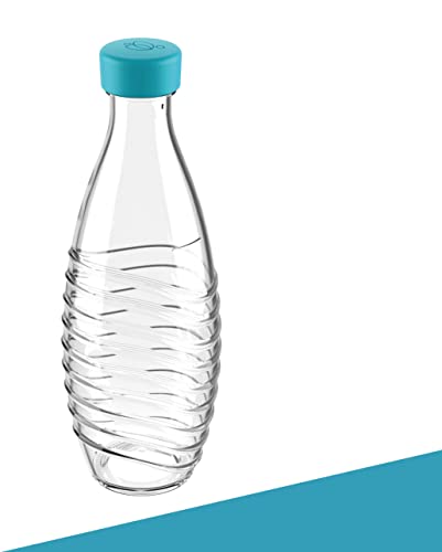 SodaNature® 2X Premium Flaschendeckel für SodaStream Crystal Flaschen | Hochwertige Deckel in wunderschönen Farben | Auslaufsicher & spülmaschinenfest | Zubehör in edler Geschenkverpackung (Türkis) von SodaNature