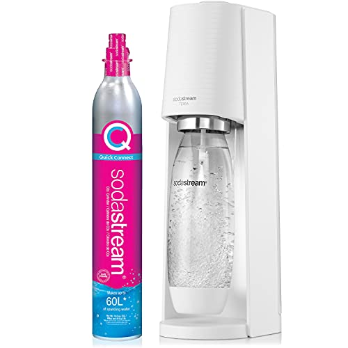 SodaStream Terra Sparkling Water Maker (weiß) mit CO2- und DWS-Flasche von SodaStream