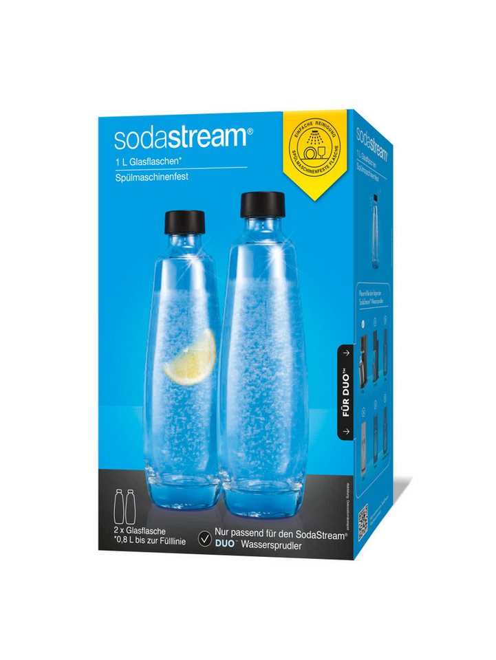 SodaStream Trinkflasche Sodastream Glasflasche für Duo 2x 1 L Füllmenge SodaStream Trinkflasche Sodastream Glasflasche für Duo 2x 1 L Füllmenge von SodaStream