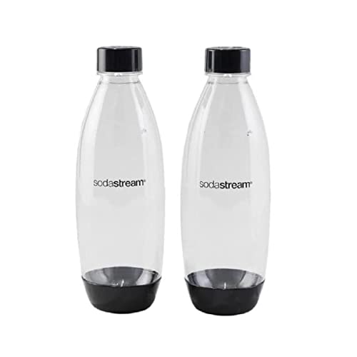 SodaStream Wasserflasche für kohlensäurehaltige Getränke, BPA-frei, spülmaschinenfest, kompatibel Spirit, One Touch, Terra, Art, Power&Source Sparkling Water Makers– Kunststoff , Schwarz, 1741221440 von SodaStream