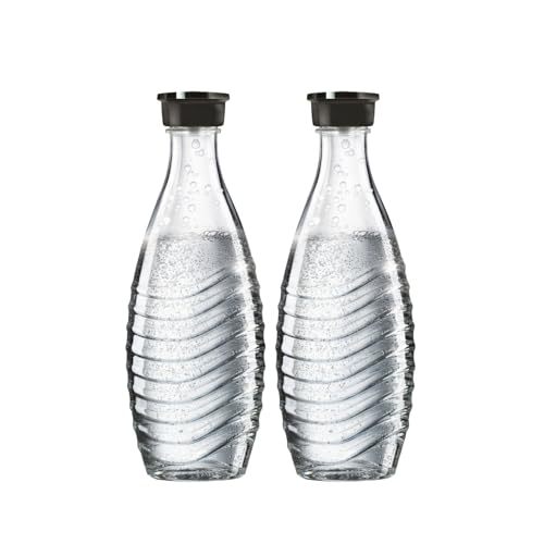 SodaStream 2er-Pack Glaskaraffe, Ersatzflaschen geeignet für die SodaStream Wassersprudler Crystal und Penguin, 2x 0,6 L Glaskaraffe von SodaStream