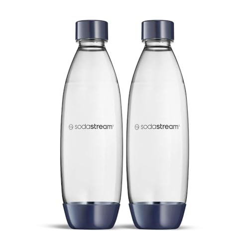 Sodastream Spülmaschinenfeste Fuse Flaschen für Wassersprudler DUO, TERRA, E-TERRA, ART, GAIA, Dunkelblau, 2 Stück von SodaStream