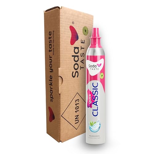 SodaTASTE Quick Classic CO2-Zylinder tauschen (Refill) für Wassersprudler mit Quick Connect System, für bis zu 60l gesprudeltes Wasser (ACHTUNG: Leerer Zylinder benötigt) von SodaTASTE