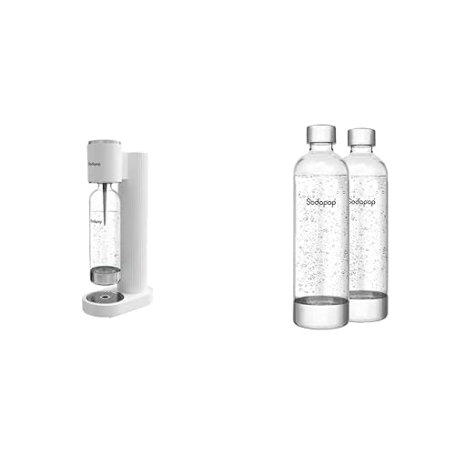 Sodapop Wassersprudler Cooper weiß inkl. 1x PET-Flasche, Stylisch und platzsparend, Höhe 44,9 cm + PET-Flaschen Cooper von Sodapop