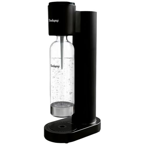 Sodapop Wassersprudler Cooper schwarz inkl. 1x PET-Flasche, Stylisch und platzsparend, Höhe 44,9 cm von Sodapop