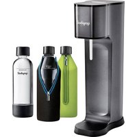 Sodapop Wassersprudler Joy Prestige Schwarz inkl. 1 PET-Flasche, inkl. 2 Glasflaschen, und 1 CO2-Zyl von Sodapop