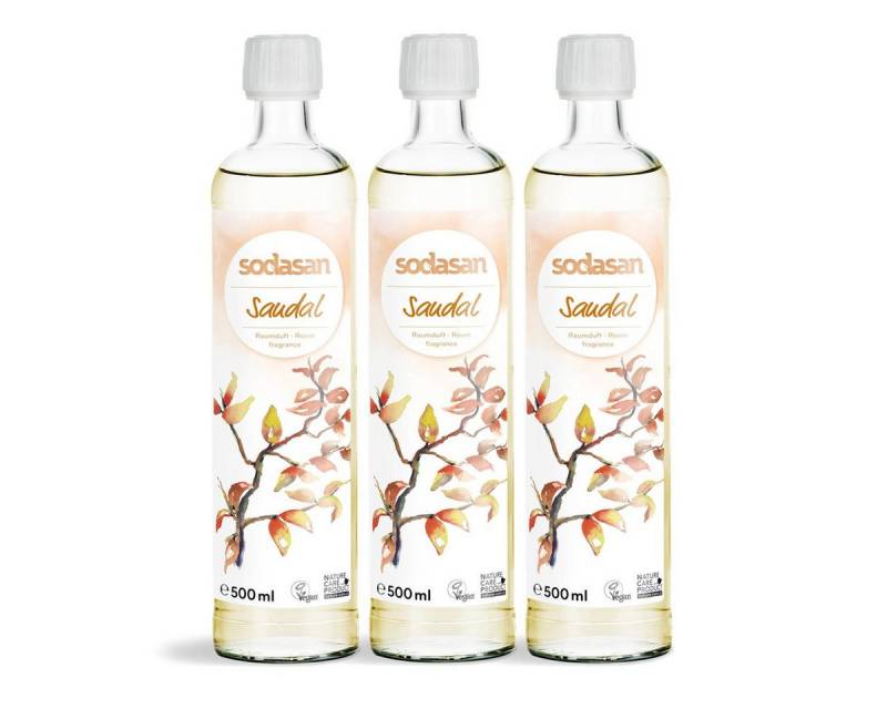 Sodasan Raumduft Sodasan Raumduft Sandal Nachfüller 0,5L Lufterfrischer (3er Pack) von Sodasan