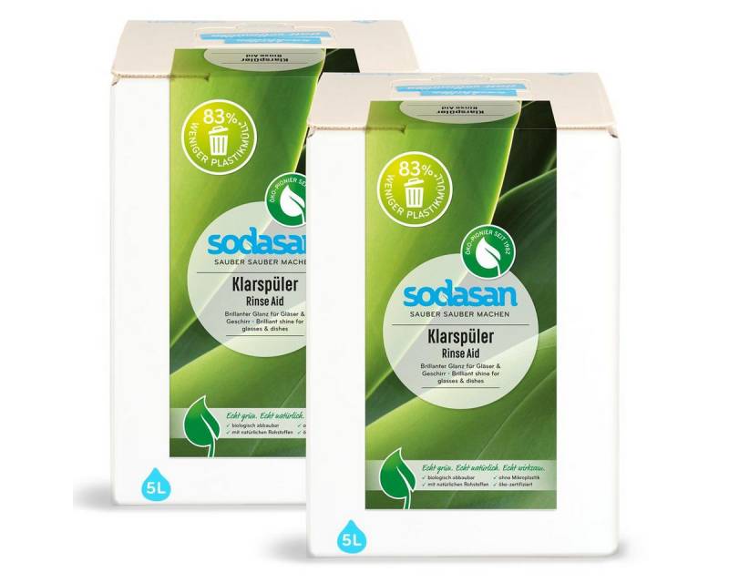 Sodasan Sodasan Klarspüler BiB 5L (2er Pack) Spülmaschinenreiniger von Sodasan