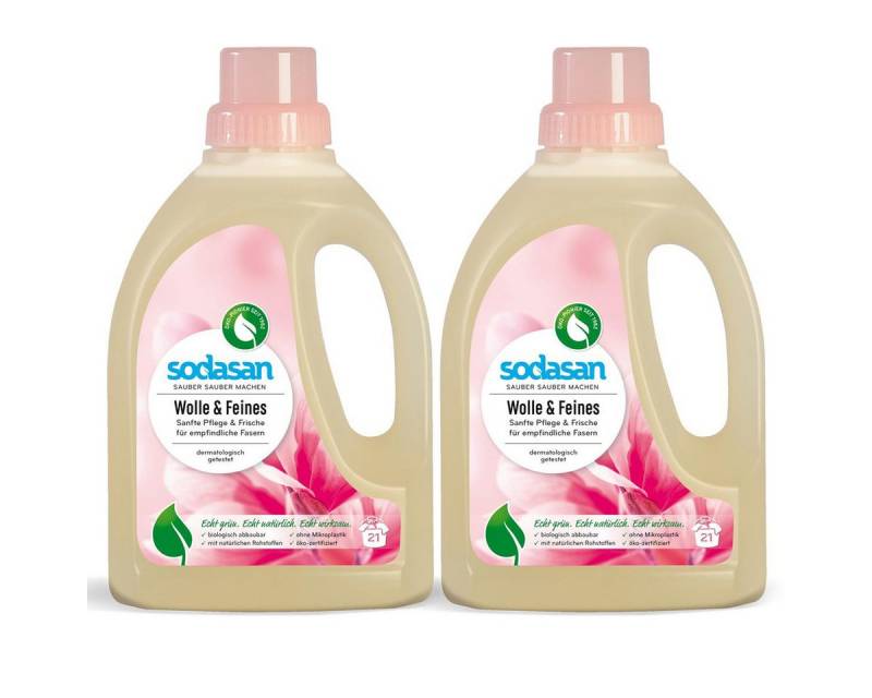 Sodasan Sodasan Wolle & Feines Waschmittel 0,75L (2er Pack) Colorwaschmittel von Sodasan