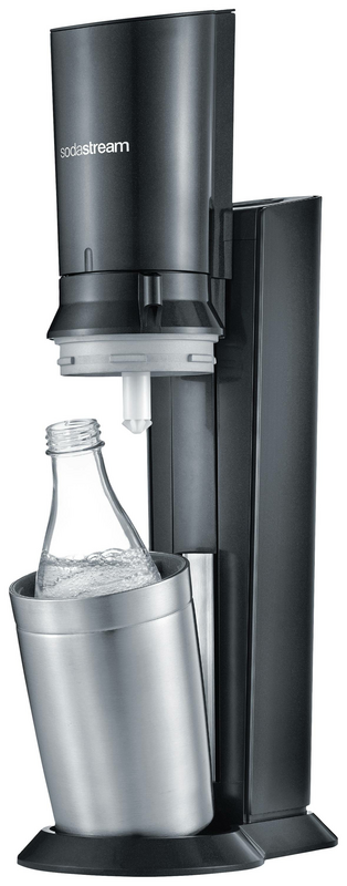 B-Ware Sodastream Wassersprudler Crystal 3.0 Titan Schwarz Edelstahl Glaskaraffe 615621 von Sodastream