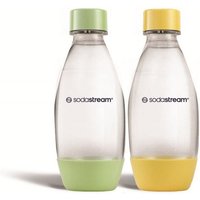 Sodastream Flasche Kunststoff 0,5 L Fuse DWS gelb grün 2 Stück Trinkflasche von Sodastream
