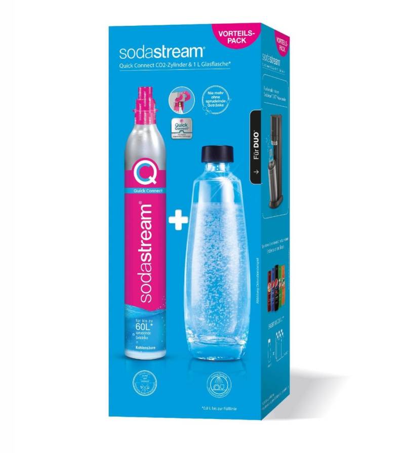 Sodastream Quick Connect Reservezylinder inkl. 1 L Glasflasche von Sodastream