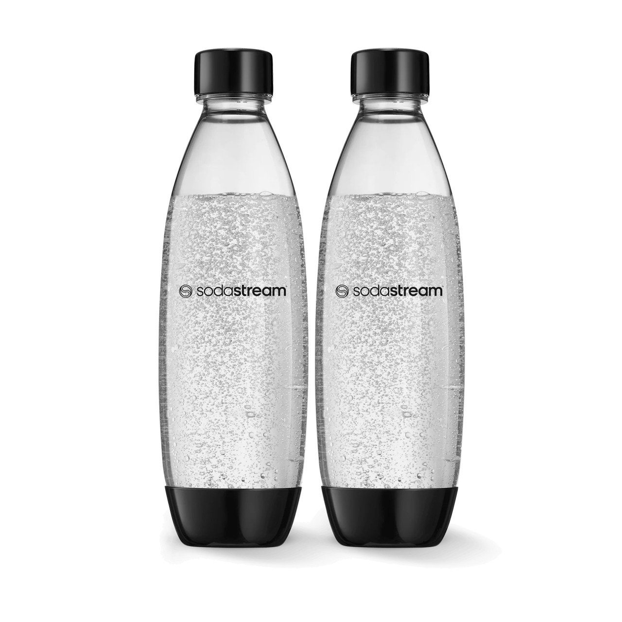 Sodastream spülmaschinengeeignete Kunststoffflasche FUSE 1L 2er-Set schwarz von Sodastream