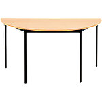 Sodematub Halbkreisförmig Konferenztisch Hellbraun, Schwarz Eisen Schwarz 1.400 x 700 x 740 mm von Sodematub