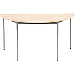 Sodematub Halbkreisförmig Konferenztisch Hellbraun, Silber Eisen Silber 1.400 x 700 x 740 mm von Sodematub