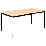 Sodematub Rechteckig Konferenztisch Hellbraun, Schwarz Eisen Schwarz 1.600 x 800 x 740 mm von Sodematub