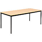 Sodematub Rechteckig Konferenztisch Hellbraun, Schwarz Eisen Schwarz 1.800 x 800 x 740 mm von Sodematub