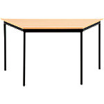 Sodematub Trapezförmig Konferenztisch Hellbraun, Schwarz Eisen Schwarz 1.400 x 700 x 740 mm von Sodematub