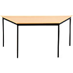 Sodematub Trapezförmig Konferenztisch Hellbraun, Schwarz Eisen Schwarz 1.600 x 800 x 740 mm von Sodematub