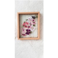 Herbarium/Trockenblumen Rahmen Gepresste Blumen Gerahmt Blumenmuster Wohnzimmer Dekoration Geschenk Kunstwerk Wandrahmen von SodhonHairAccessory